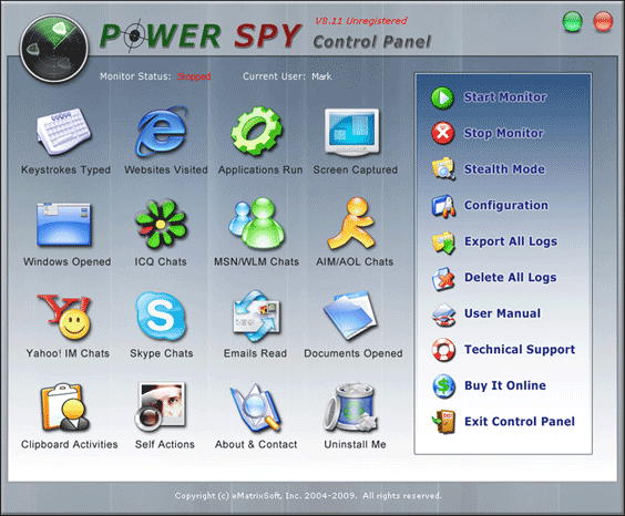 PC Spy Monitor 2009-110166